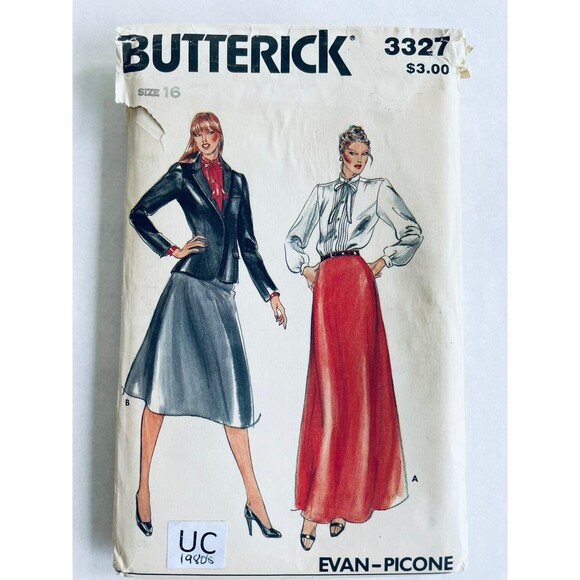 Vintage Butterick 3327 Misses Evan-Picone Sewing Pattern Sz 16 UNCUT 1980 - Picture 1 of 2